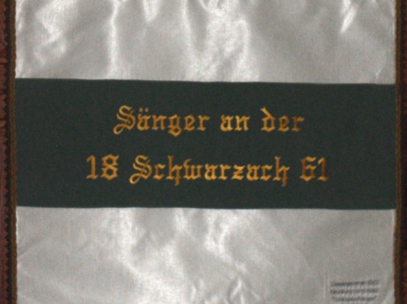 Nachbildung der Vereinsfahne des Gesangverein Neunburg aus dem Jahre 1861